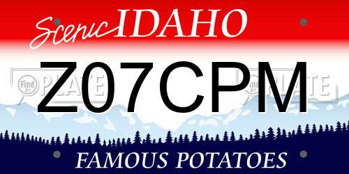 Z07CPM Idaho License Plate