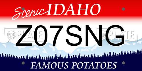 Z07SNG Idaho License Plate