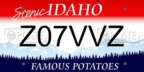 Z07VVZ Idaho License Plate
