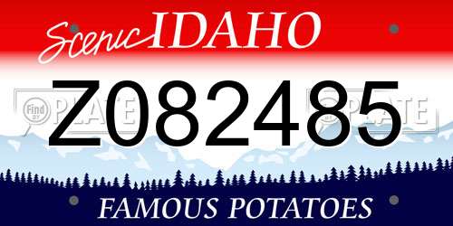 Z082485 Idaho License Plate