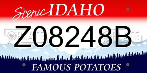 Z08248B Idaho License Plate