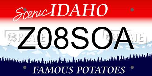 Z08SOA Idaho License Plate