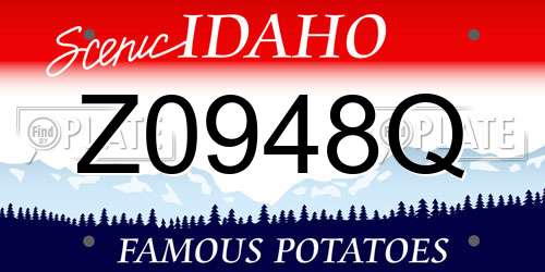 Z0948Q Idaho License Plate