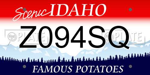 Z094SQ Idaho License Plate
