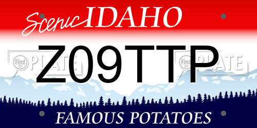 Z09TTP Idaho License Plate
