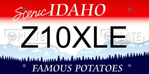 Z10XLE Idaho License Plate