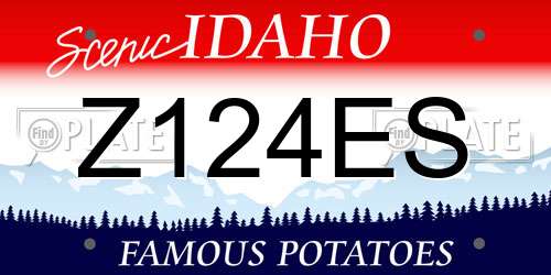 Z124ES Idaho License Plate