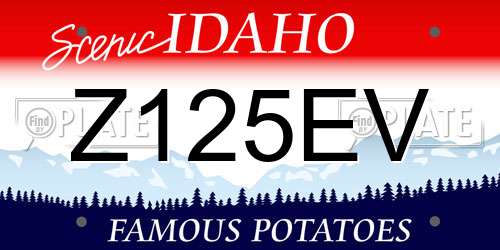 Z125EV Idaho License Plate