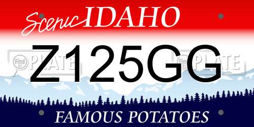 Z125GG Idaho License Plate