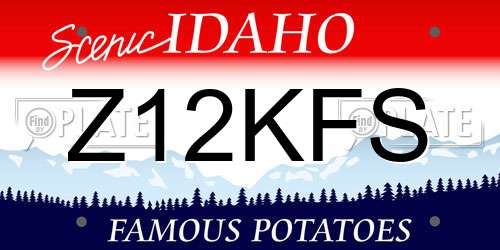 Z12KFS Idaho License Plate