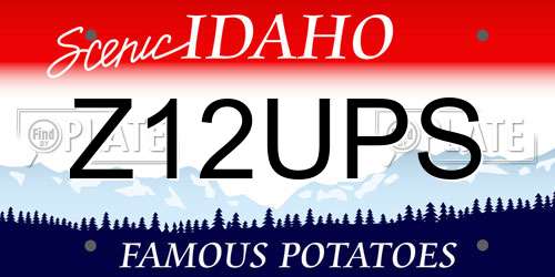 Z12UPS Idaho License Plate