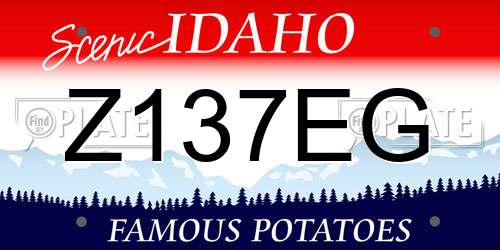 Z137EG Idaho License Plate