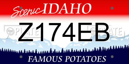 Z174EB Idaho License Plate
