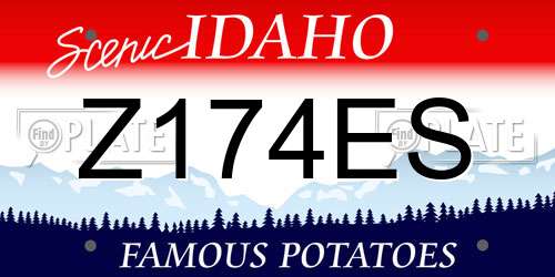 Z174ES Idaho License Plate