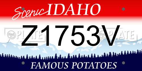 Z1753V Idaho License Plate