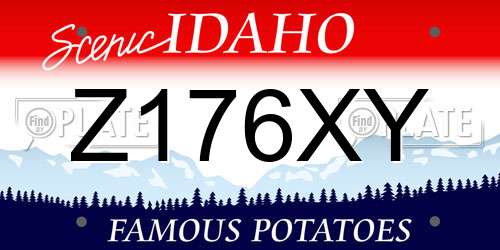 Z176XY Idaho License Plate
