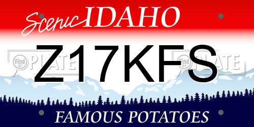 Z17KFS Idaho License Plate