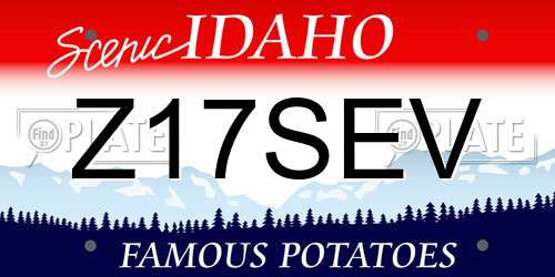 Z17SEV Idaho License Plate