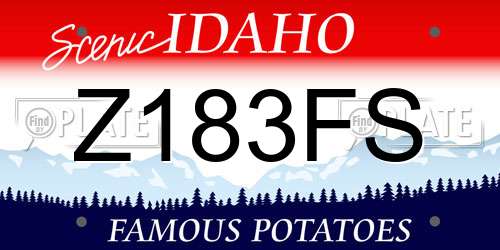 Z183FS Idaho License Plate