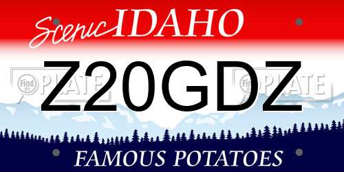 Z20GDZ Idaho License Plate