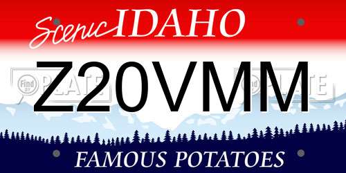 Z20VMM Idaho License Plate