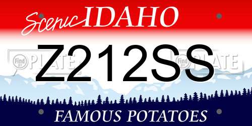 Z212SS Idaho License Plate