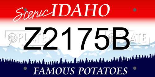 Z2175B Idaho License Plate