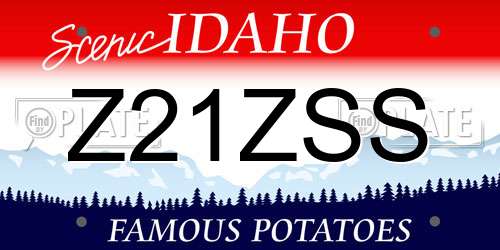 Z21ZSS Idaho License Plate