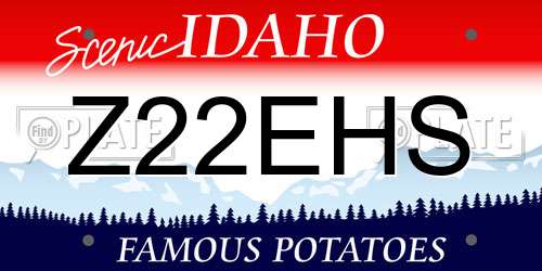 Z22EHS Idaho License Plate