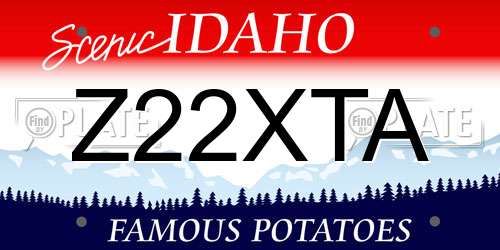 Z22XTA Idaho License Plate