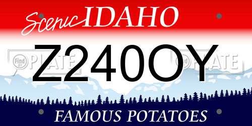 Z240OY Idaho License Plate