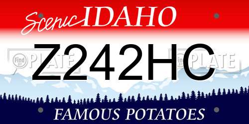 Z242HC Idaho License Plate