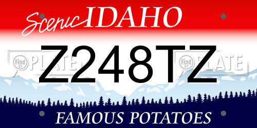 Z248TZ Idaho License Plate