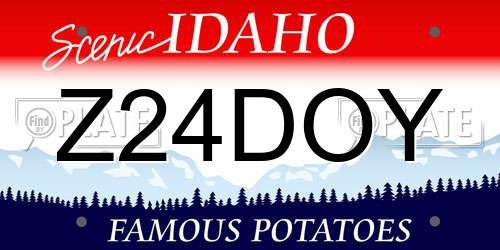 Z24DOY Idaho License Plate