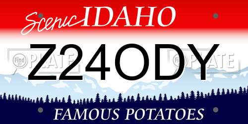Z24ODY Idaho License Plate