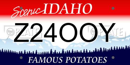 Z24OOY Idaho License Plate