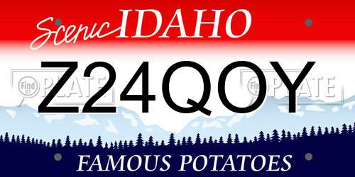Z24QOY Idaho License Plate