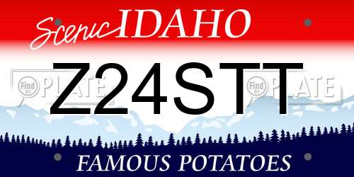 Z24STT Idaho License Plate