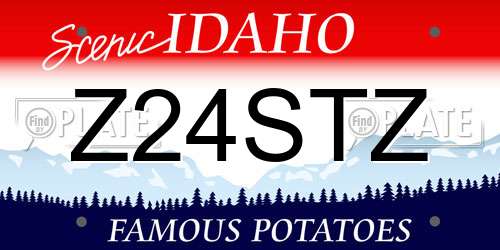 Z24STZ Idaho License Plate