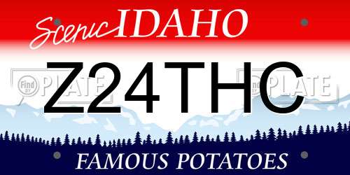 Z24THC Idaho License Plate