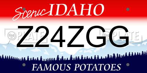 Z24ZGG Idaho License Plate