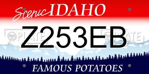 Z253EB Idaho License Plate