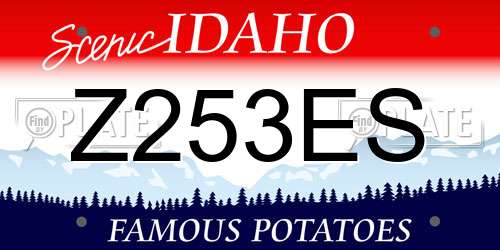 Z253ES Idaho License Plate