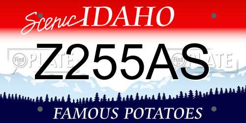 Z255AS Idaho License Plate
