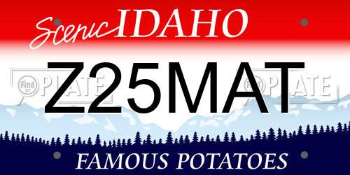Z25MAT Idaho License Plate