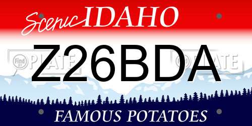 Z26BDA Idaho License Plate