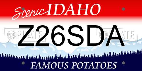 Z26SDA Idaho License Plate