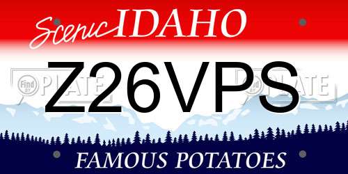 Z26VPS Idaho License Plate