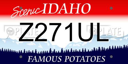 Z271UL Idaho License Plate