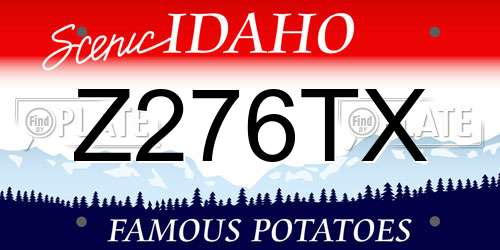 Z276TX Idaho License Plate